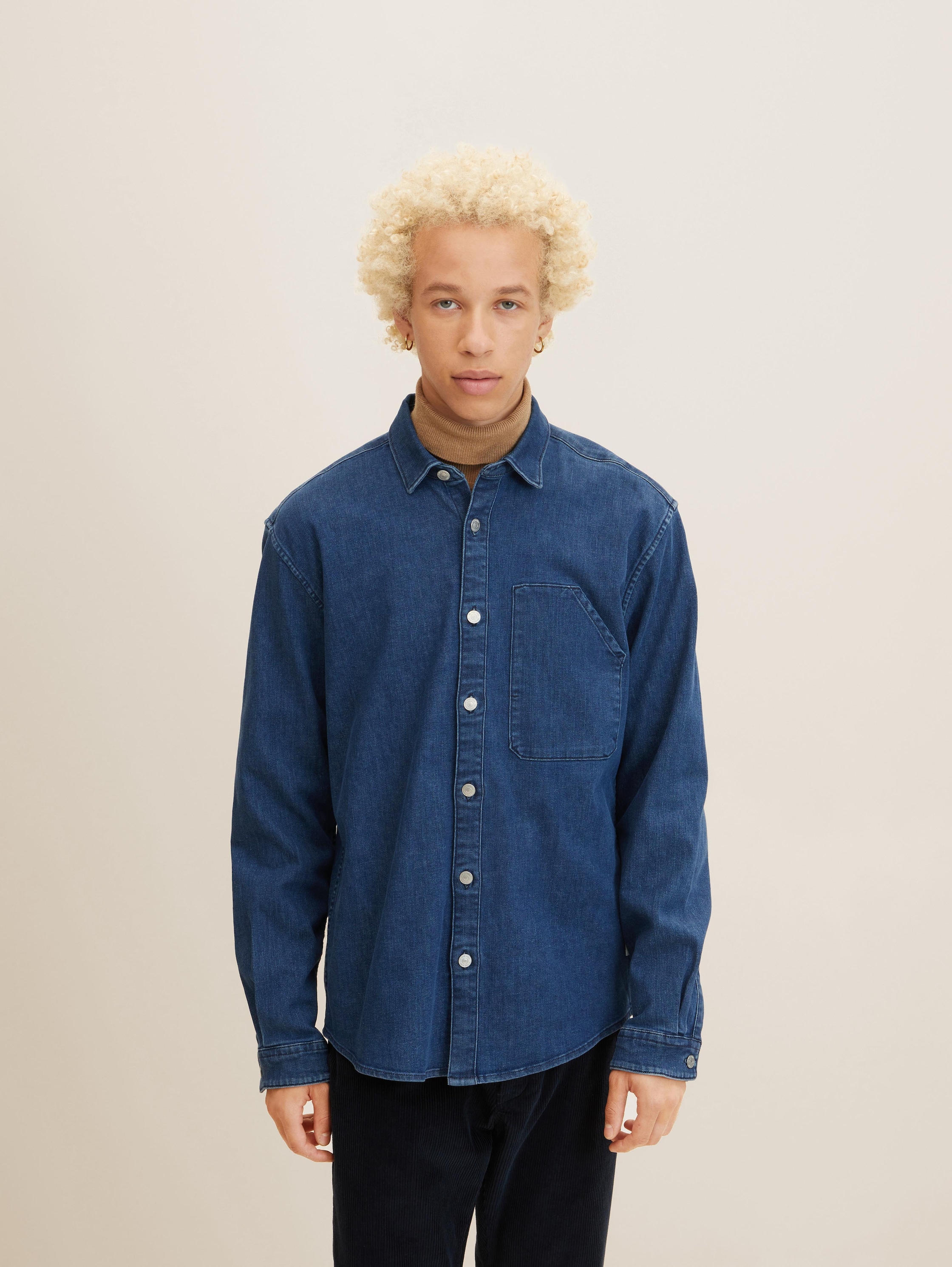 

Рубашка мужская TOM TAILOR 1032379 синяя 2XL, 1032379