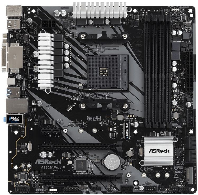 фото Материнская плата asrock a320m pro4-f