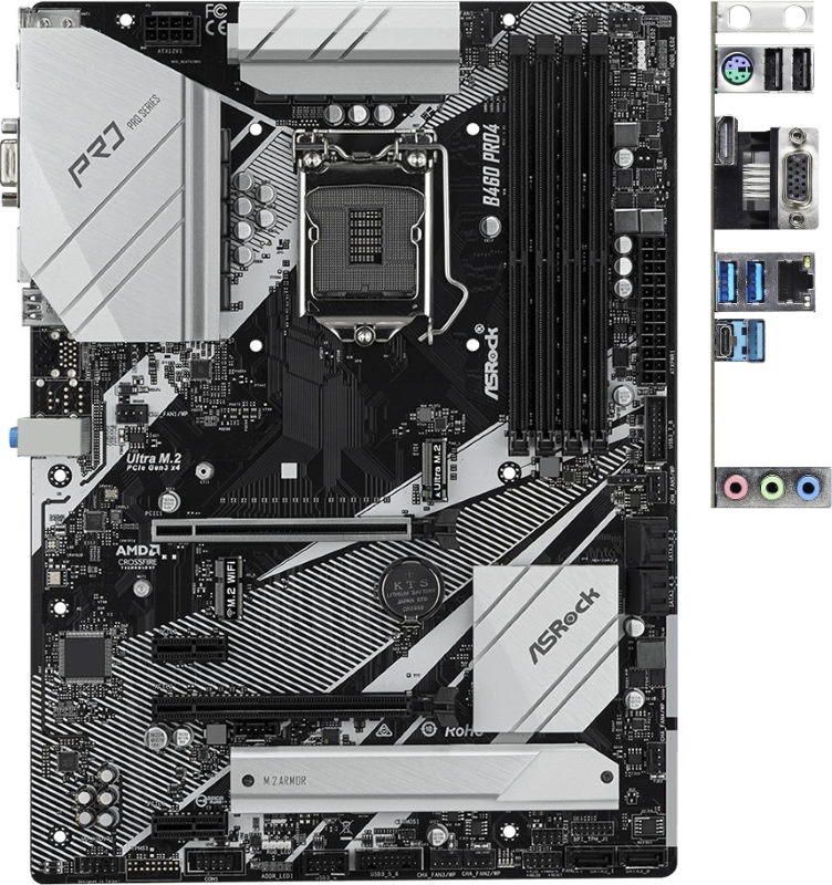 фото Материнская плата asrock b460 pro4