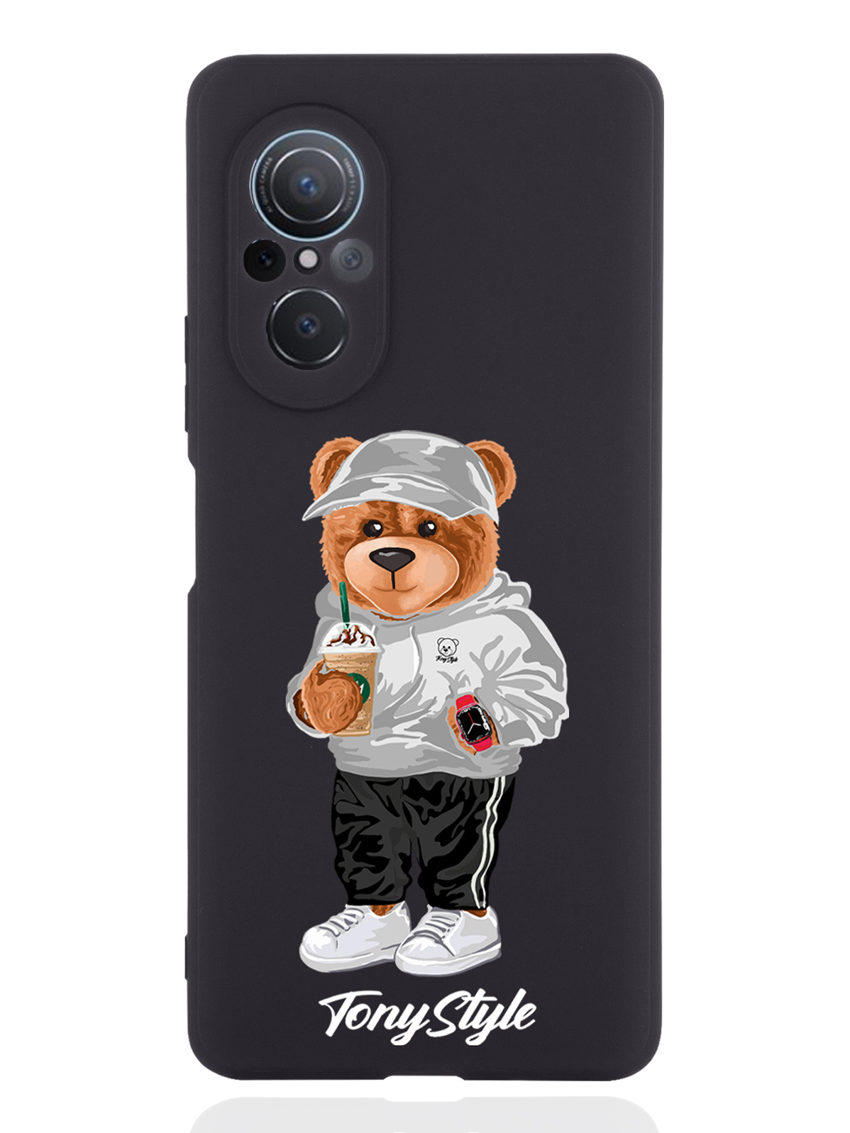 

Чехол Tony Style для Huawei nova 9 SE Tony Style с кофе черный, Серый;белый;черный