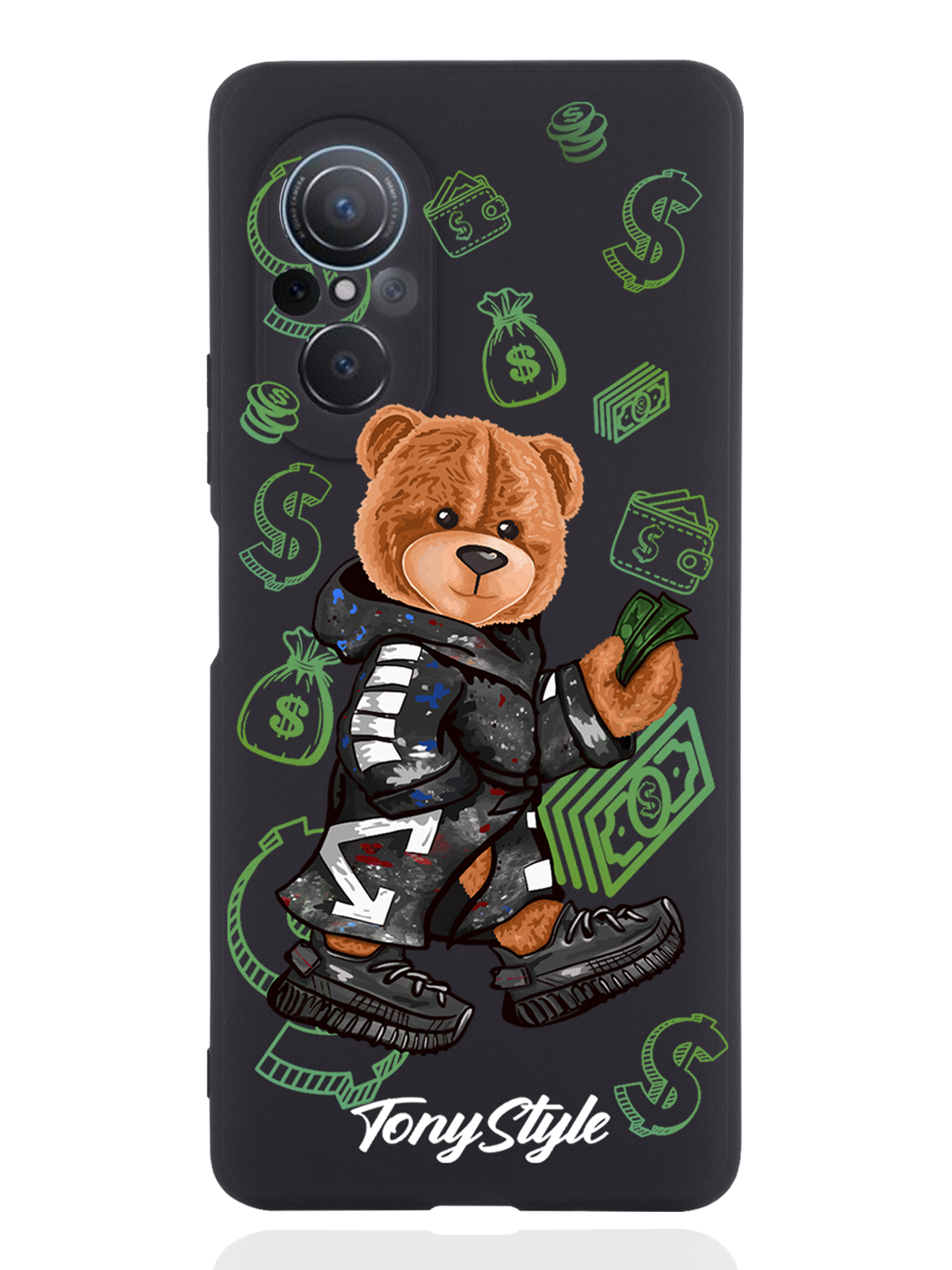 

Чехол Tony Style для Huawei nova 9 SE Tony Style Деньги черный, Коричневый;черный;зеленый