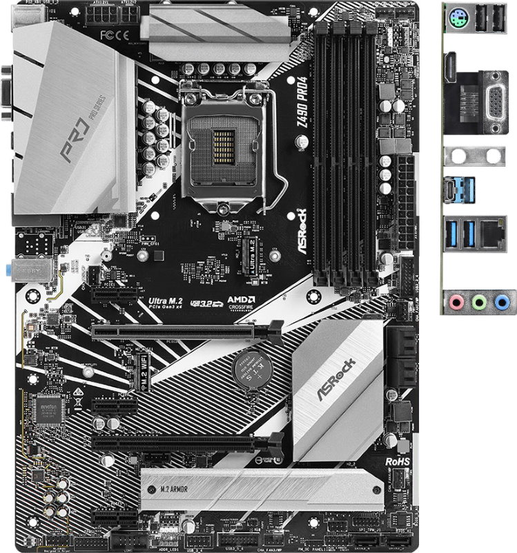 фото Материнская плата asrock z490 pro4