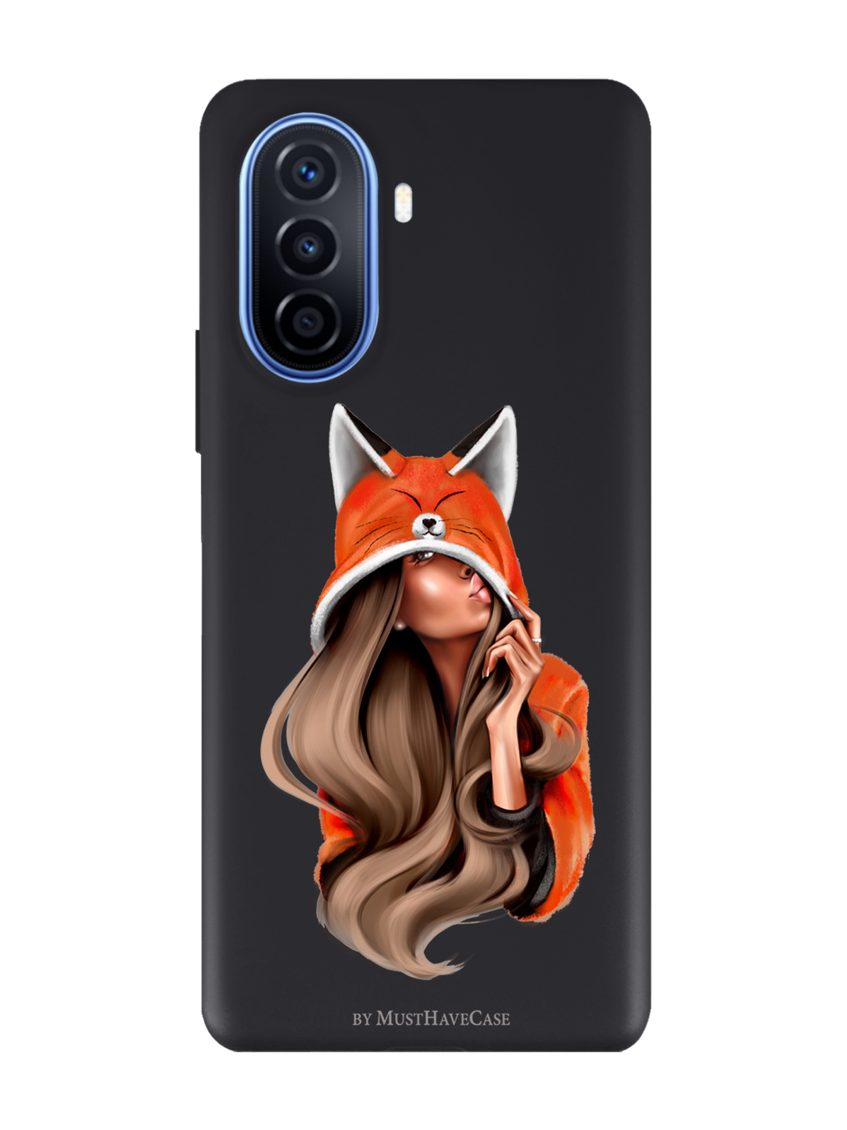 

Чехол MustHaveCase для Huawei Nova Y70/Y70 Plus Foxy Girl/ Лисичка черный, Оранжевый;черный