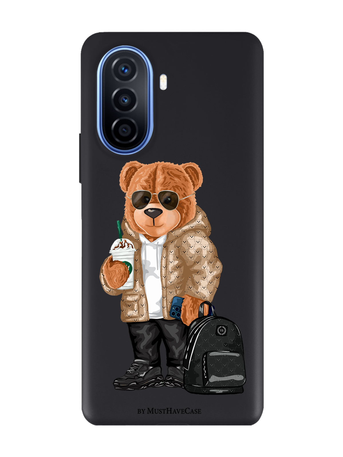 Чехол MustHaveCase для Huawei Nova Y70/Y70 Plus Tony Style в очках черный