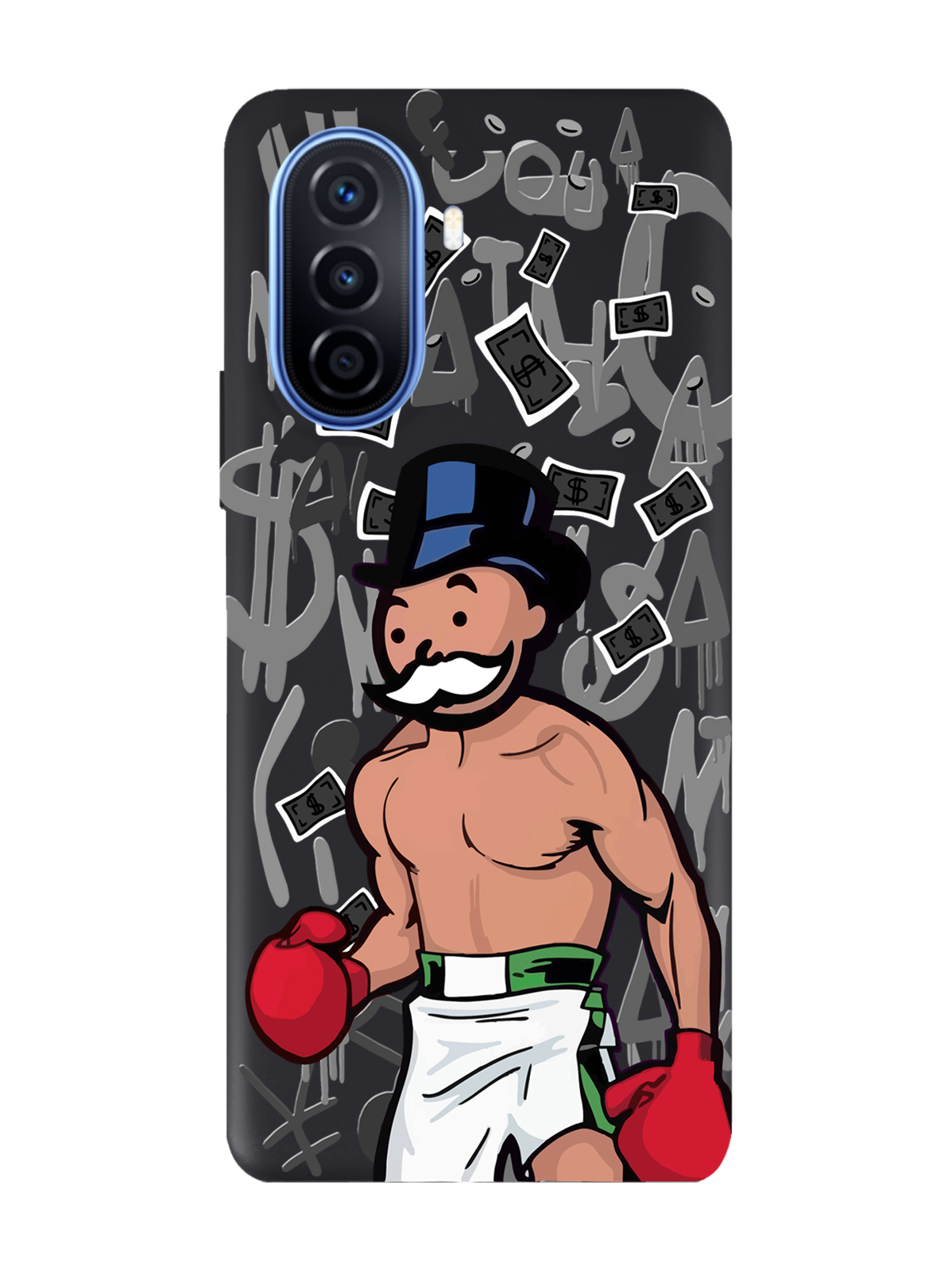 

Чехол MustHaveCase для Huawei Nova Y70/Y70 Plus Monopoly Boxing Монополия Боксер черный, Разноцветный