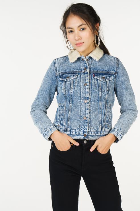 фото Джинсовая куртка женская levi's 3613600140 голубая 46