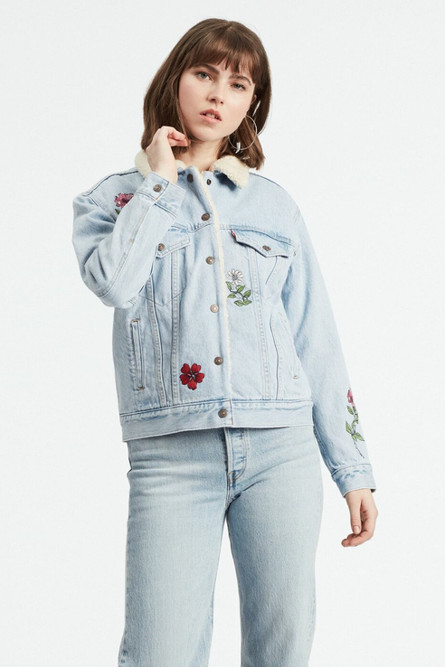 фото Джинсовая куртка женская levi's 3613700290 голубая 46