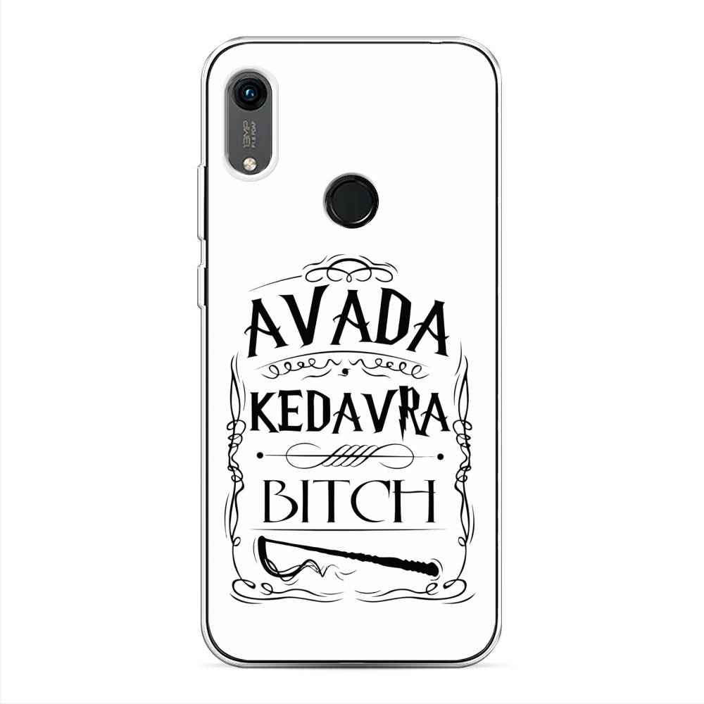

Чехол на Huawei Y6 2019 "Avada kedavra bitch", Белый;серый;черный, 611550-6