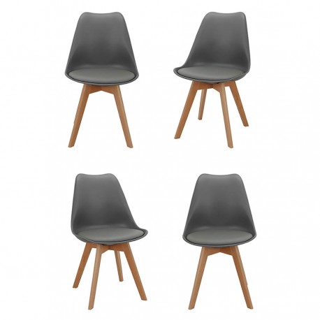 

Комплект стульев 4 шт. Bradex Eames, серый, Eames