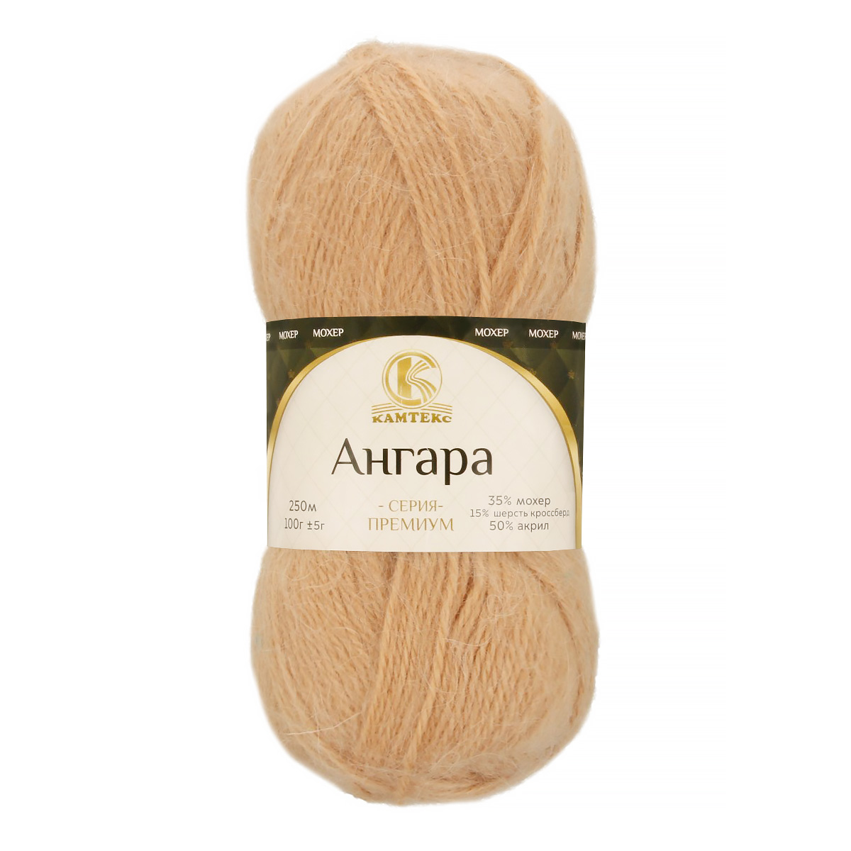 

Пряжа Камтекс Ангара 250 м 100 гр 005 бежевый