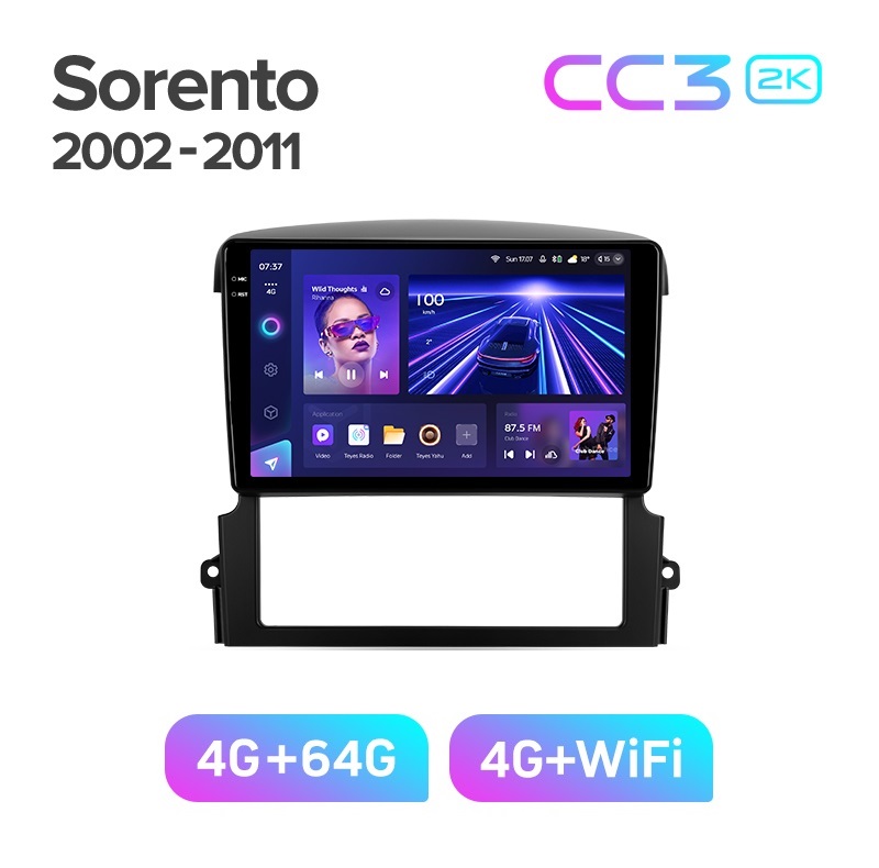 Магнитола TEYES KIA SORENTO 1 2002-2011г CC3 2K 464ГБ 3789000₽