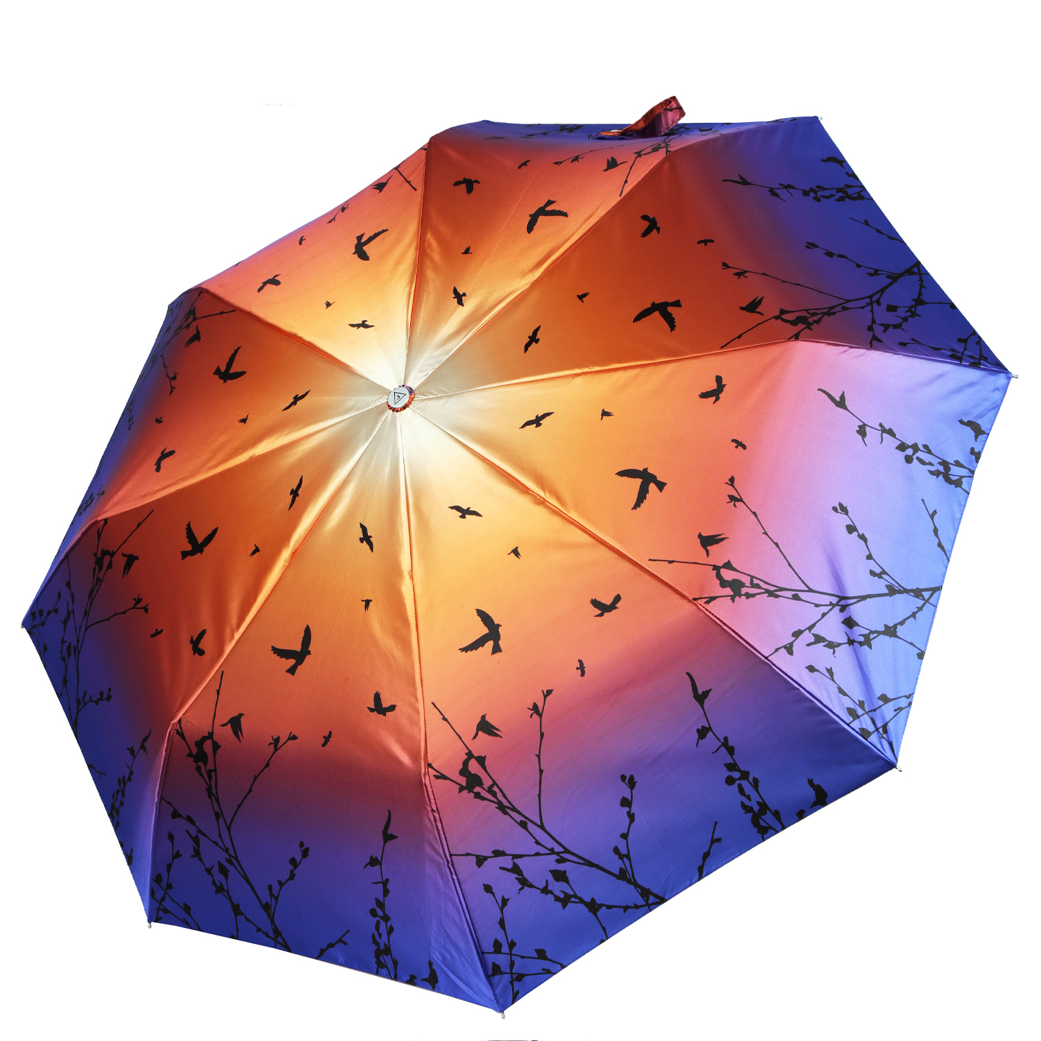 Зонт складной женский автоматический FABRETTI UFLS0025-6, оранжевый