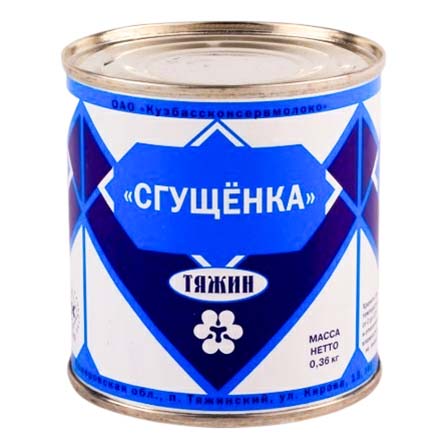 

Сгущенный молокосодержащий продукт Тяжин с сахаром 8,5% 360 г бзмж