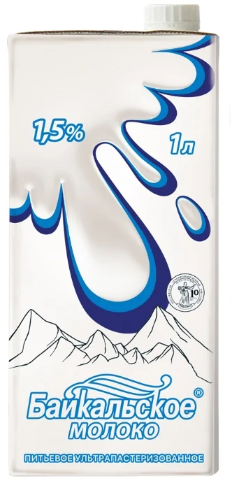 

Молоко Янта Байкальское ультрапастеризованное 1,5% 1 л