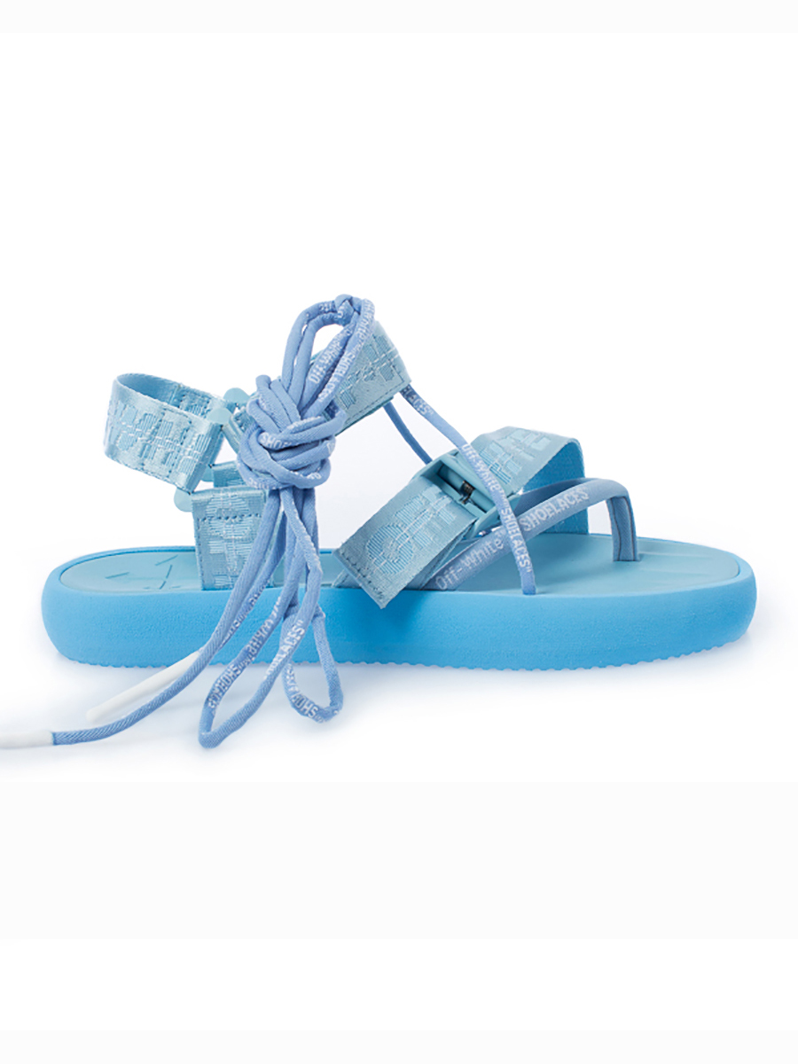 фото Сандалии женские off-white owia214s20fab0014100 голубые 37 it