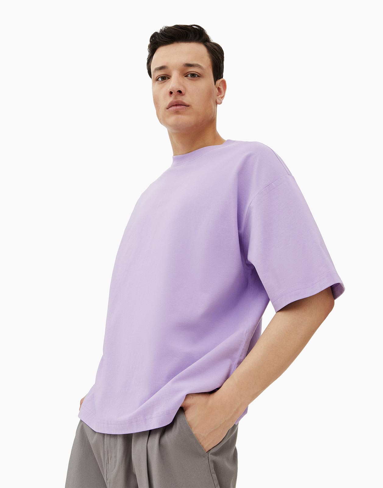 

Футболка мужская Gloria Jeans BKT012112 фиолетовая XL-2XL/182, Фиолетовый, BKT012112