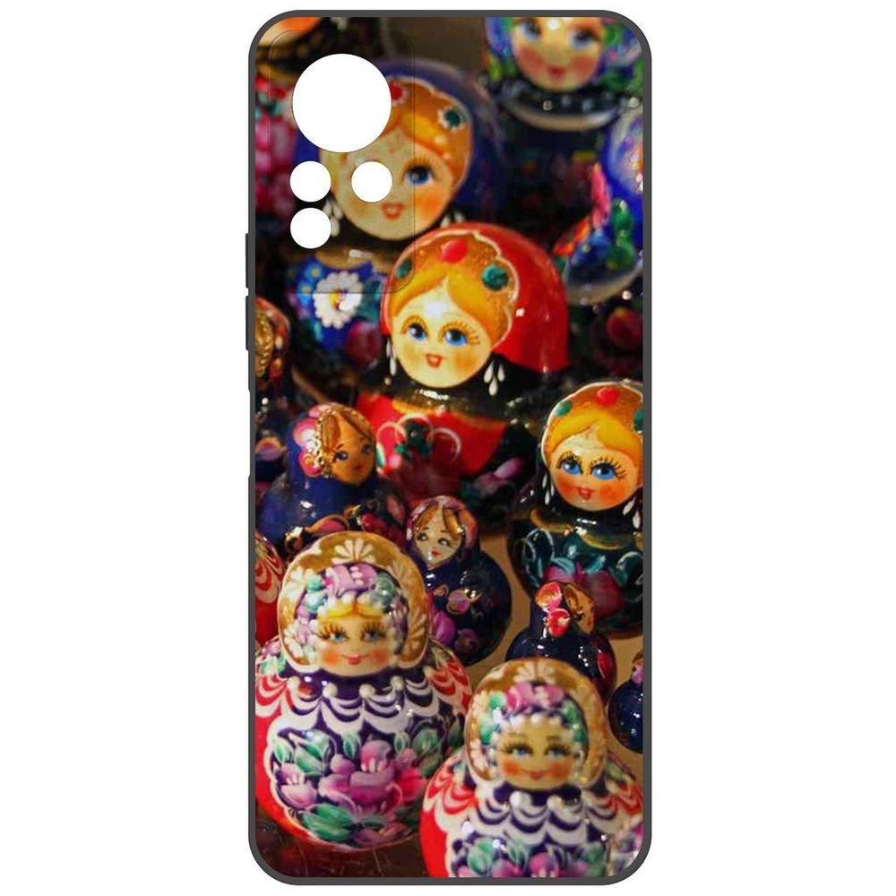 

Чехол-накладка Krutoff Soft Case Матрешка для Infinix Note 12 NFC (G88), Черный