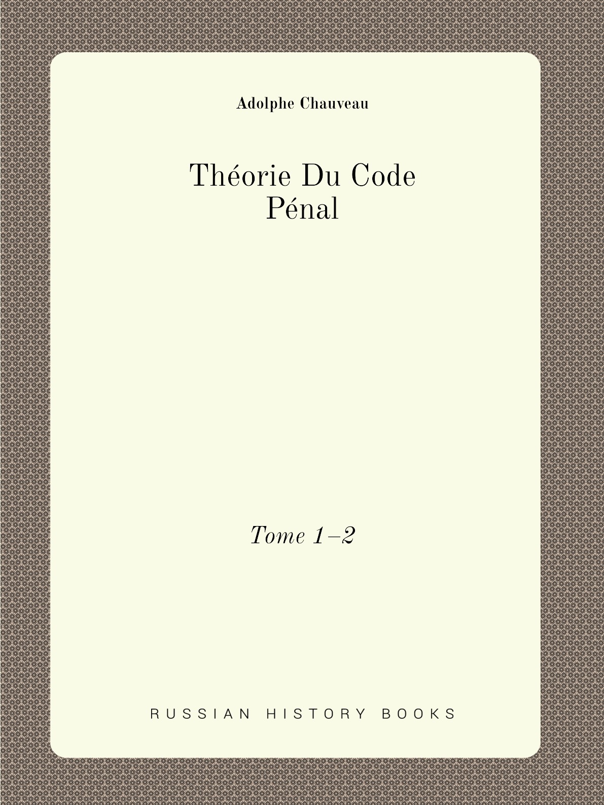 

Theorie Du Code Penal