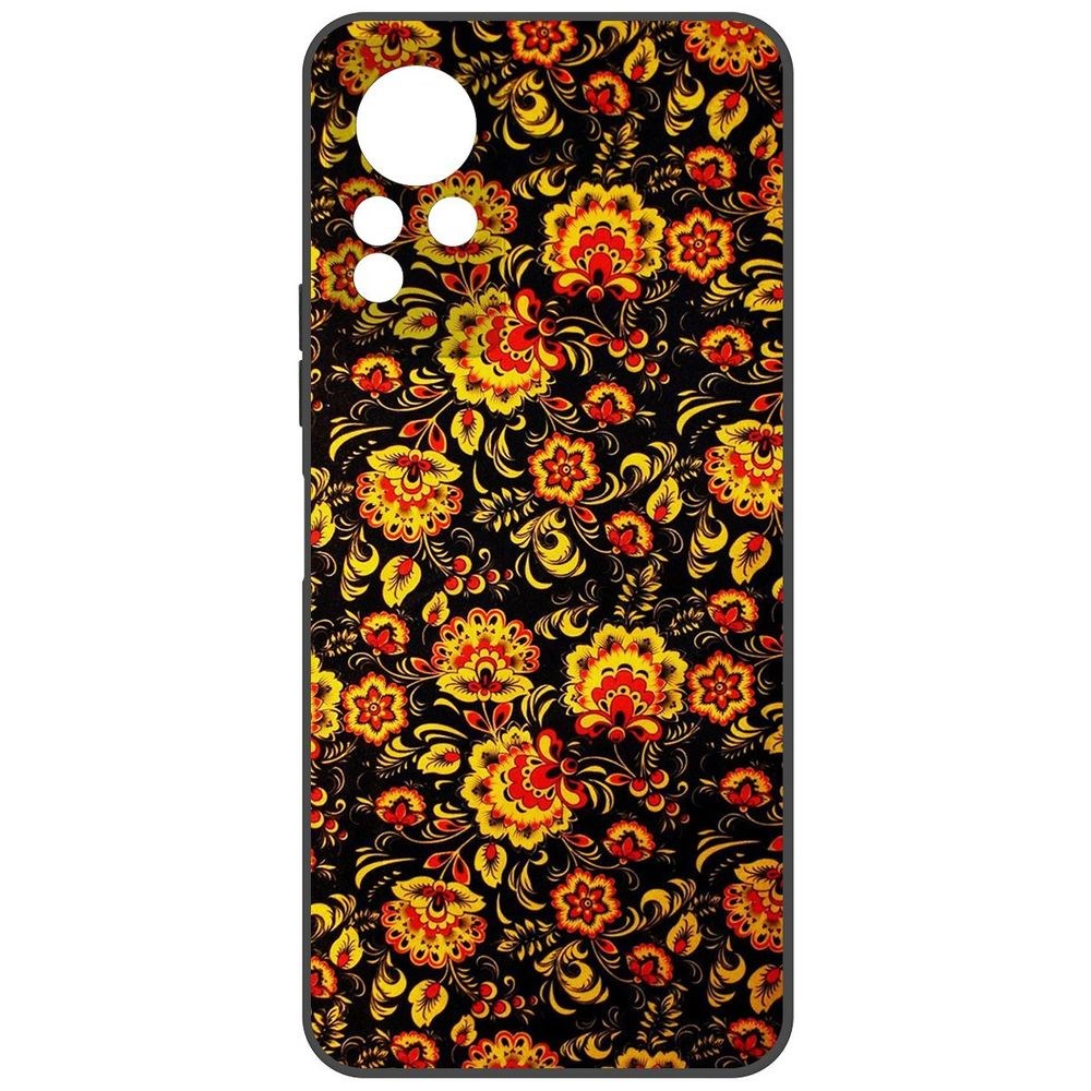 

Чехол-накладка Krutoff Soft Case Хохлома для Infinix Note 12 NFC (G88), Черный