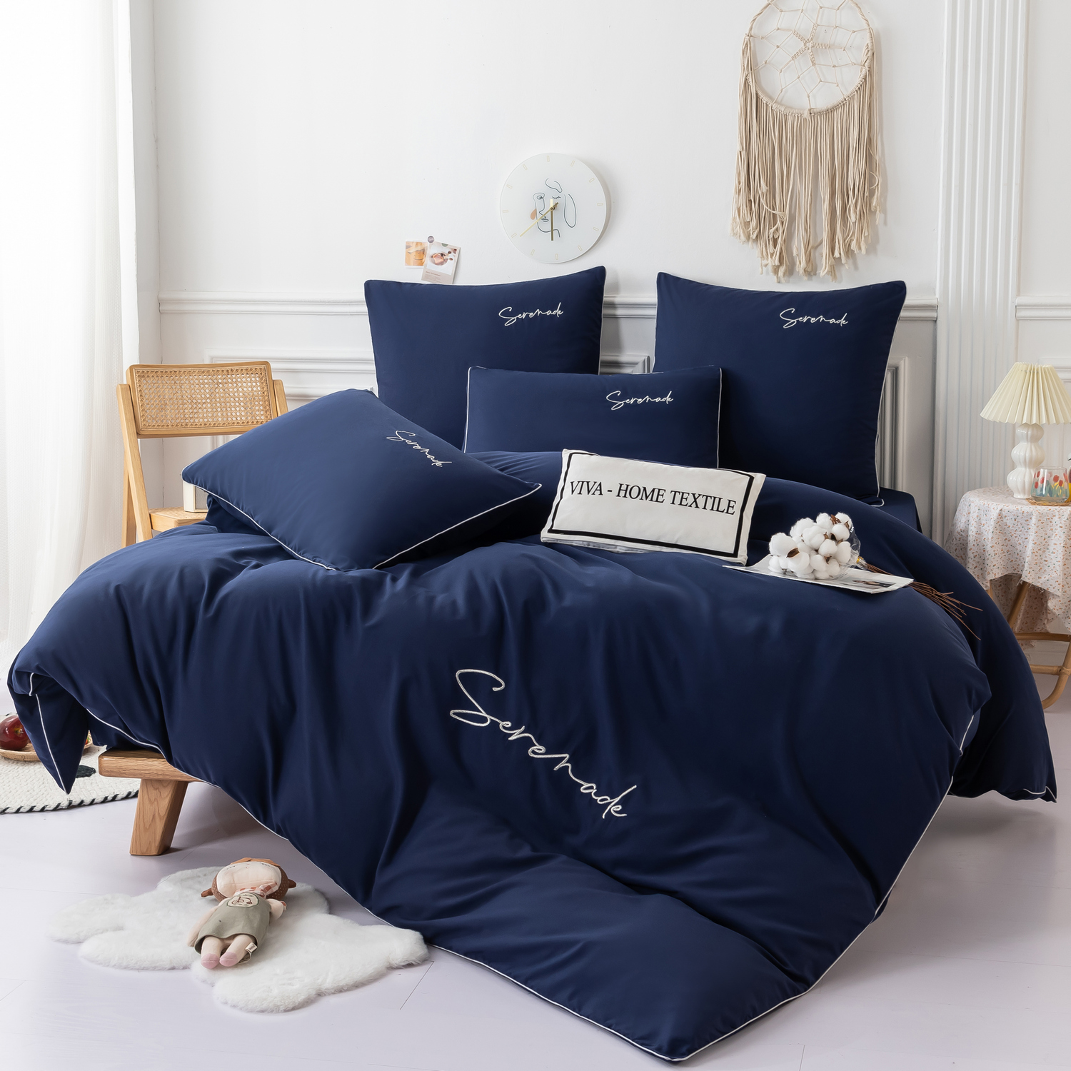 

Комплект постельного белья VIVA - HOME TEXTILE Сатин Вышивка на резинке евро 160х200х35, CHR0