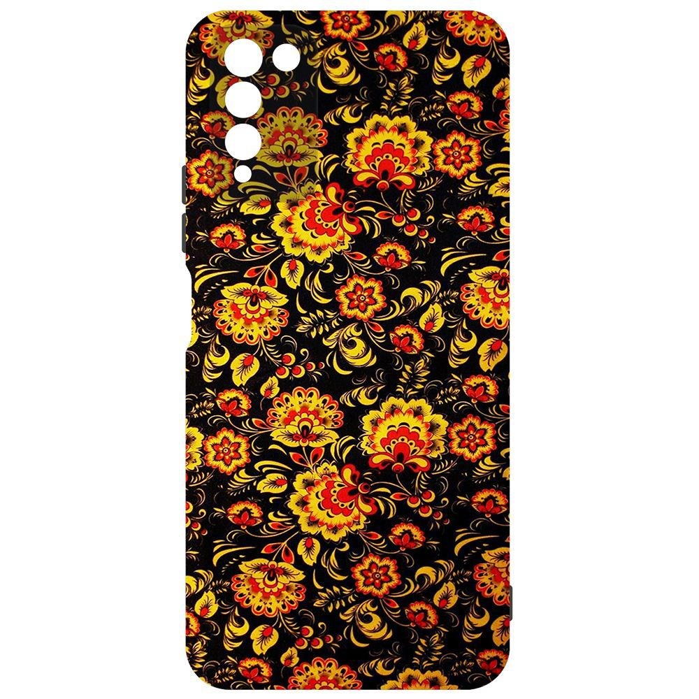 

Чехол-накладка Krutoff Soft Case Хохлома для Honor 10X Lite, Черный