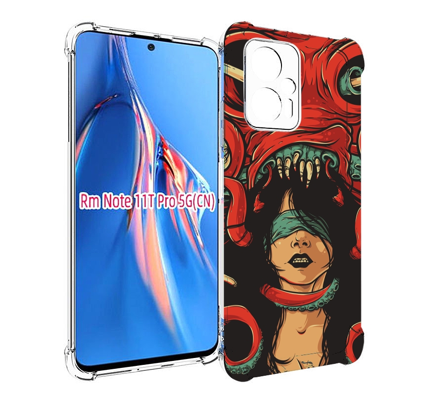 

Чехол MyPads девушку-съедает-осьминог для Xiaomi Redmi Note 11T Pro / 11T Pro Plus / Po..., Прозрачный, Tocco