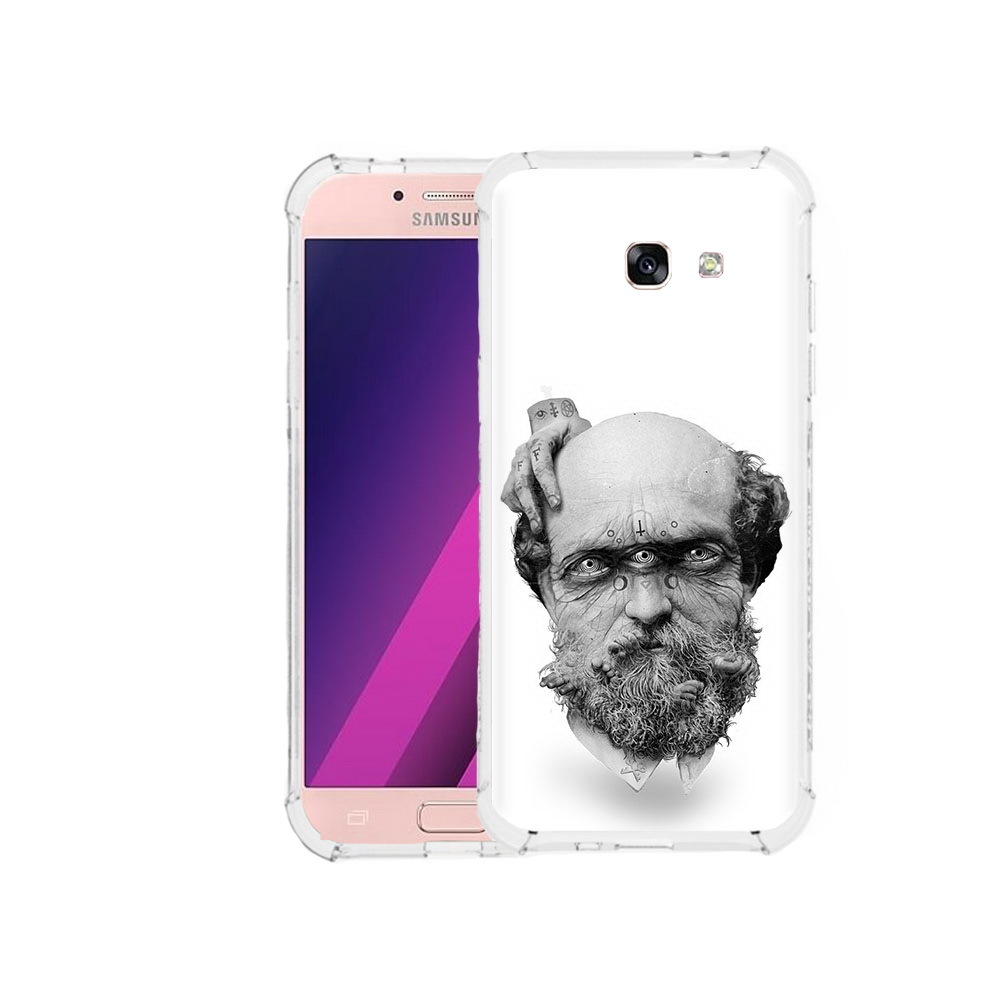 

Чехол MyPads Tocco для Samsung Galaxy A5 страшный бородатый мужчина абстракция, Прозрачный, Tocco