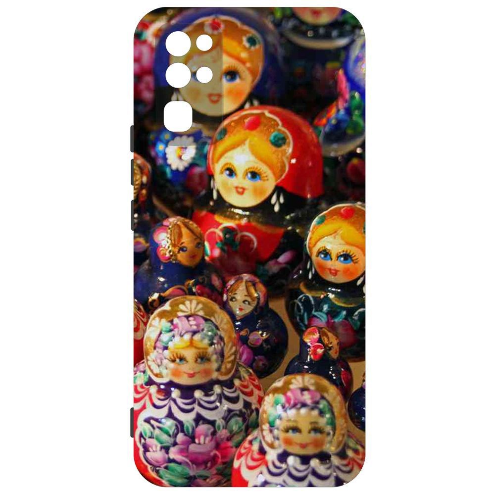 

Чехол-накладка Krutoff Soft Case Матрешка для Honor 30, Черный