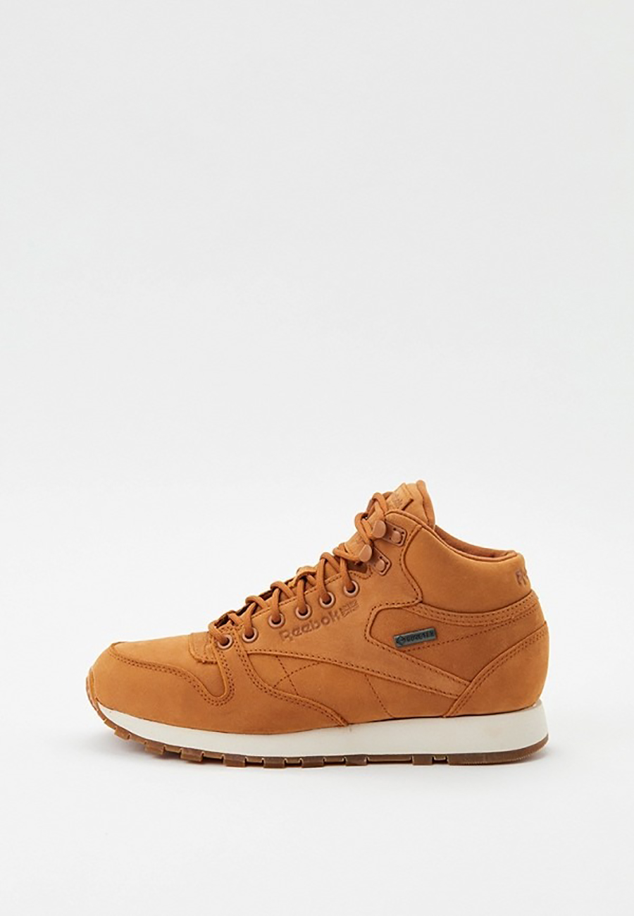 

Кроссовки мужские Reebok Classic Leather Mid GTX-THIN коричневые 9,5 US, Коричневый, Classic Leather Mid GTX-THIN