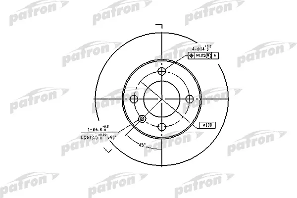 

Тормозной диск PATRON PBD2780