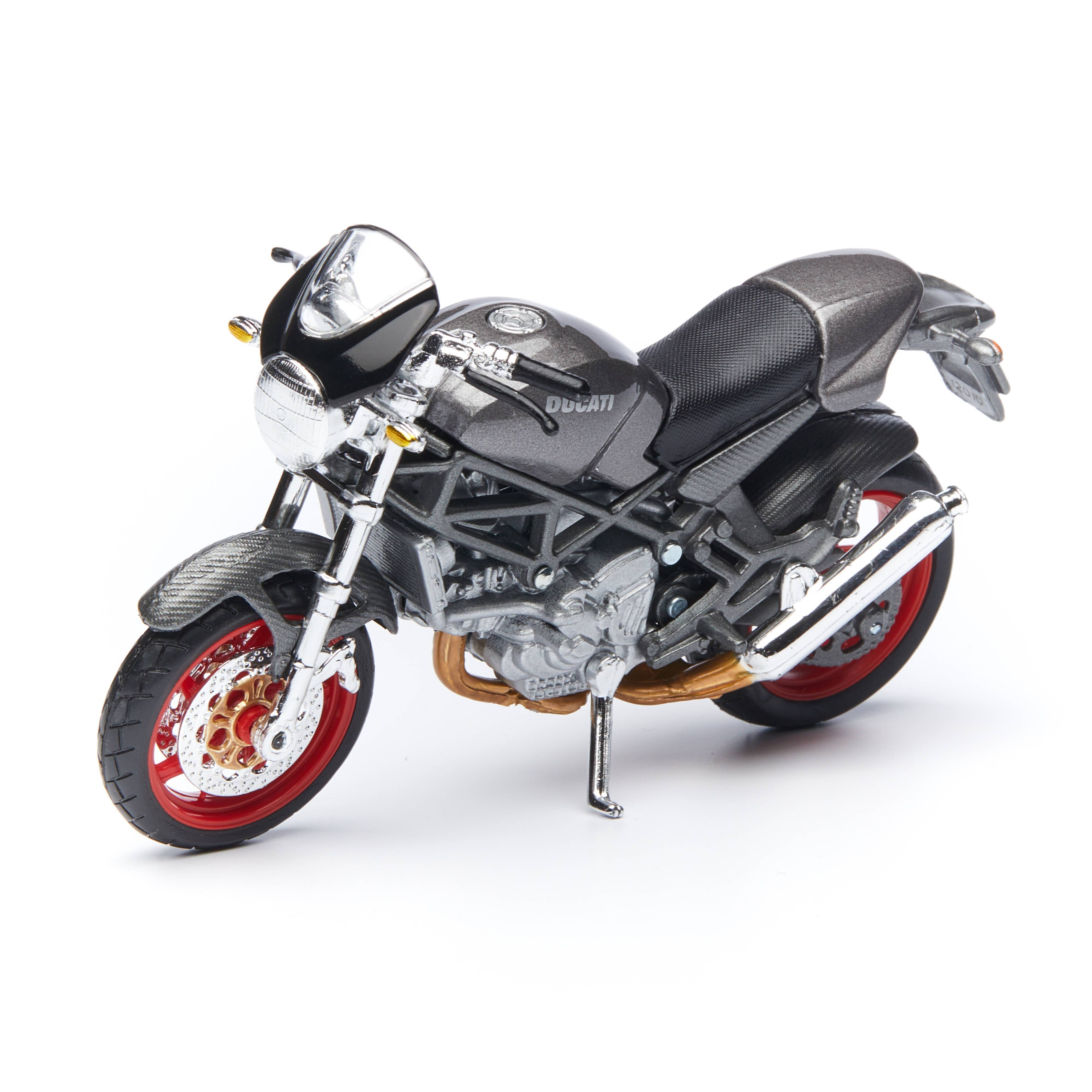 

Maisto Мотоцикл Ducati Monster S4 1:18, серебро 39300/13, 39300/13