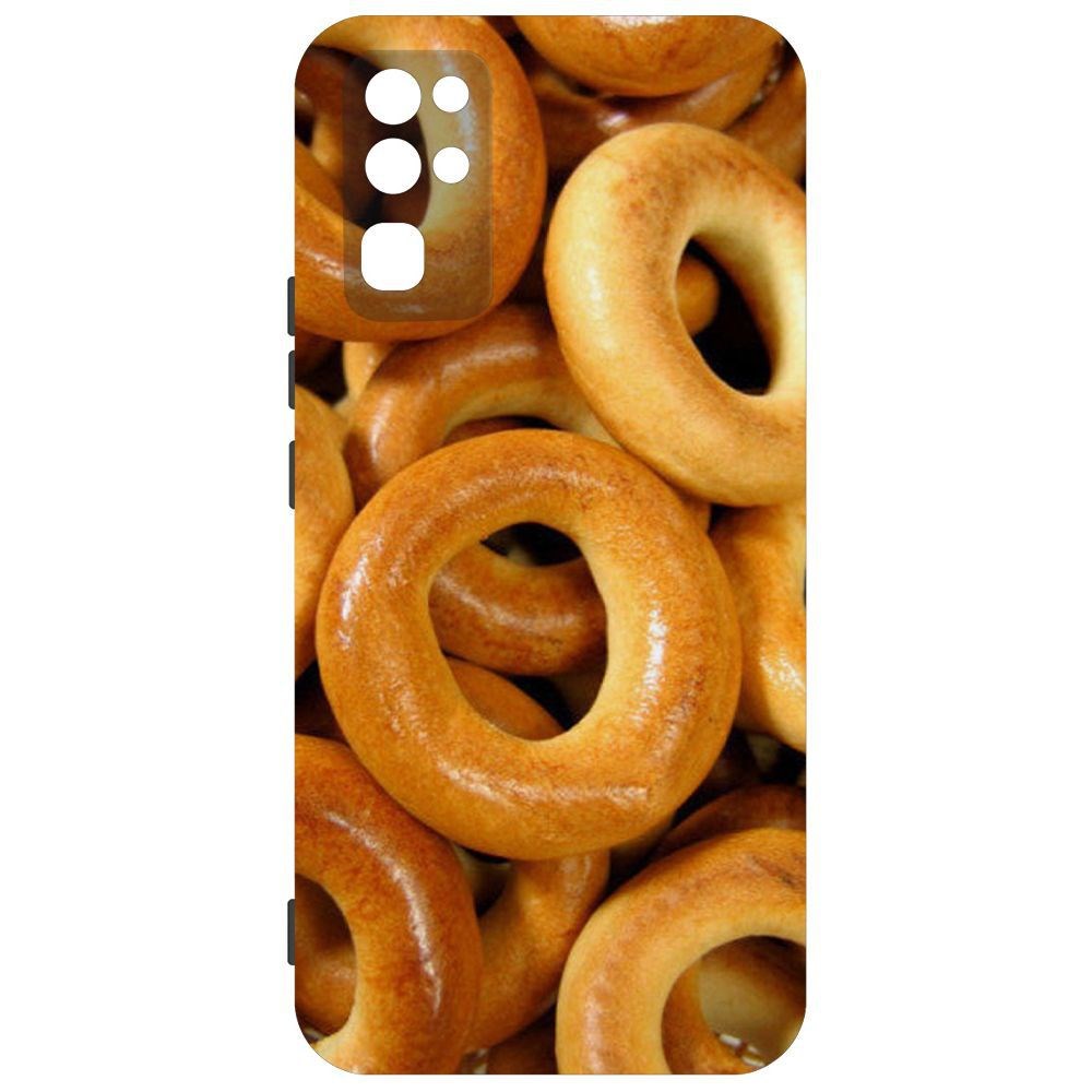 

Чехол-накладка Krutoff Soft Case Сушки для Honor 30, Черный