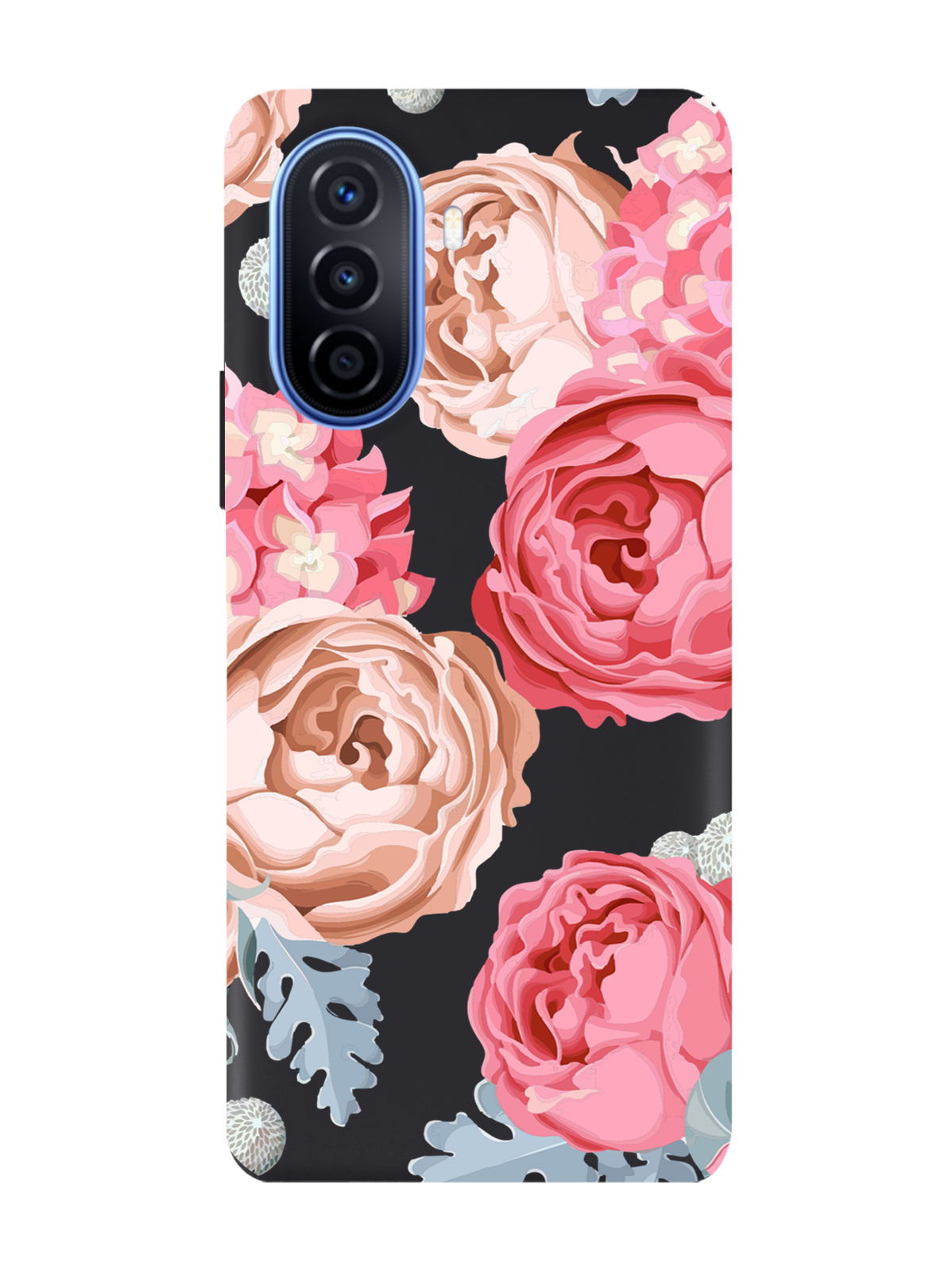 

Чехол MustHaveCase для Huawei Nova Y70/Y70 Plus Пионы черный, Розовый