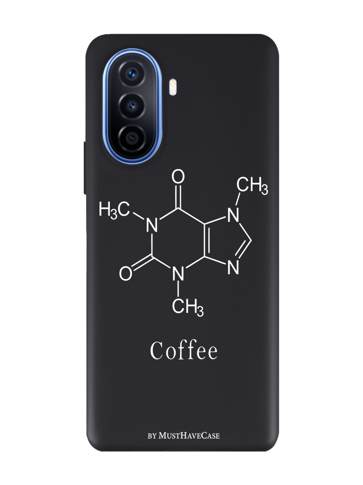 

Чехол MustHaveCase для Huawei Nova Y70/Y70 Plus Молекула кофе черный, Черный;белый