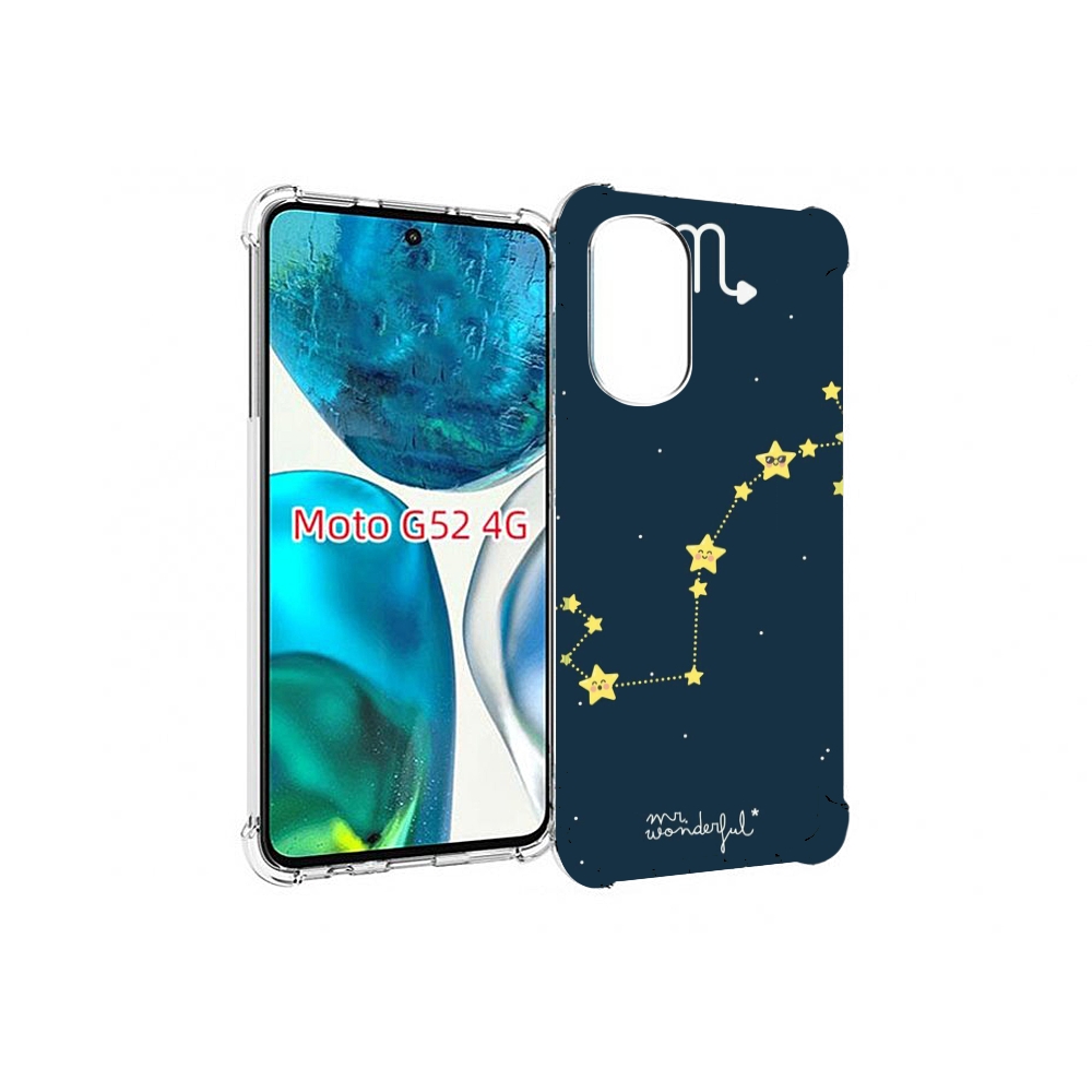 

Чехол MyPads знак зодиака скорпион 1 для Motorola Moto G82 / Moto G52, Прозрачный, Tocco