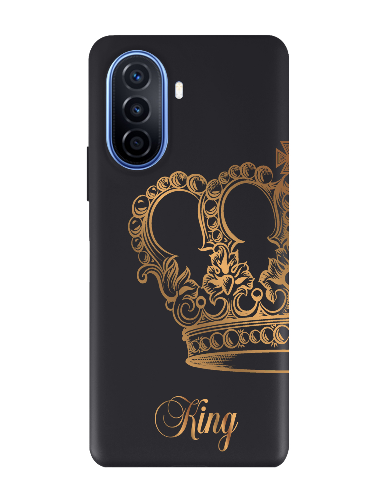 

Чехол MustHaveCase для Huawei Nova Y70/Y70 Plus Парный чехол корона King черный, Черный;золотистый