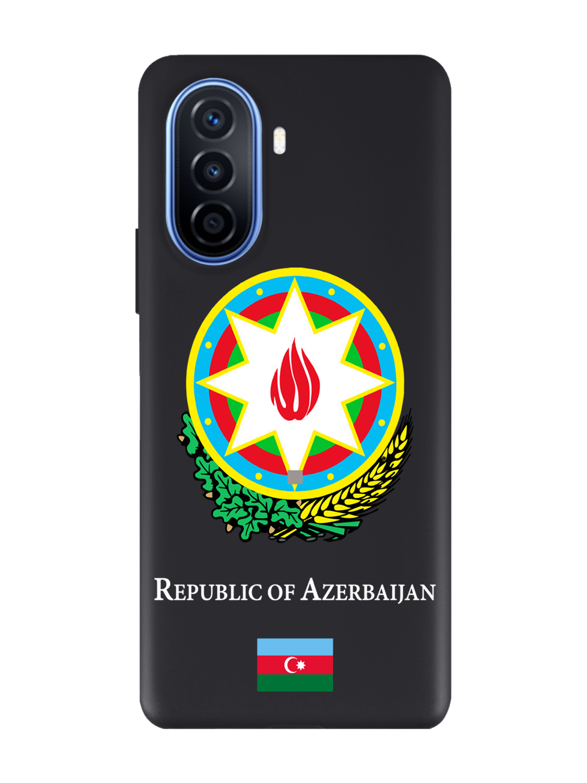 

Чехол SignumCase для Huawei Nova Y70/Y70 Plus Герб Азербайджана черный, Разноцветный