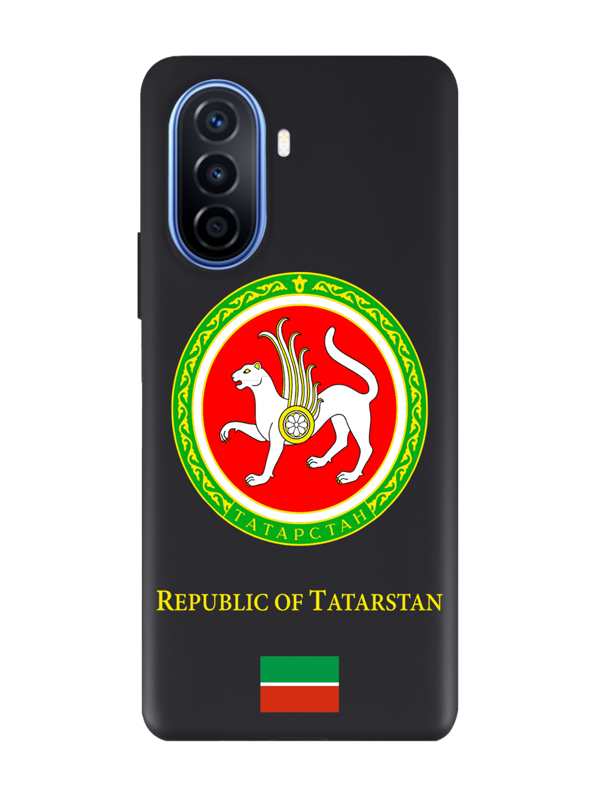 

Чехол SignumCase для Huawei Nova Y70/Y70 Plus Герб Татарстана черный, Разноцветный