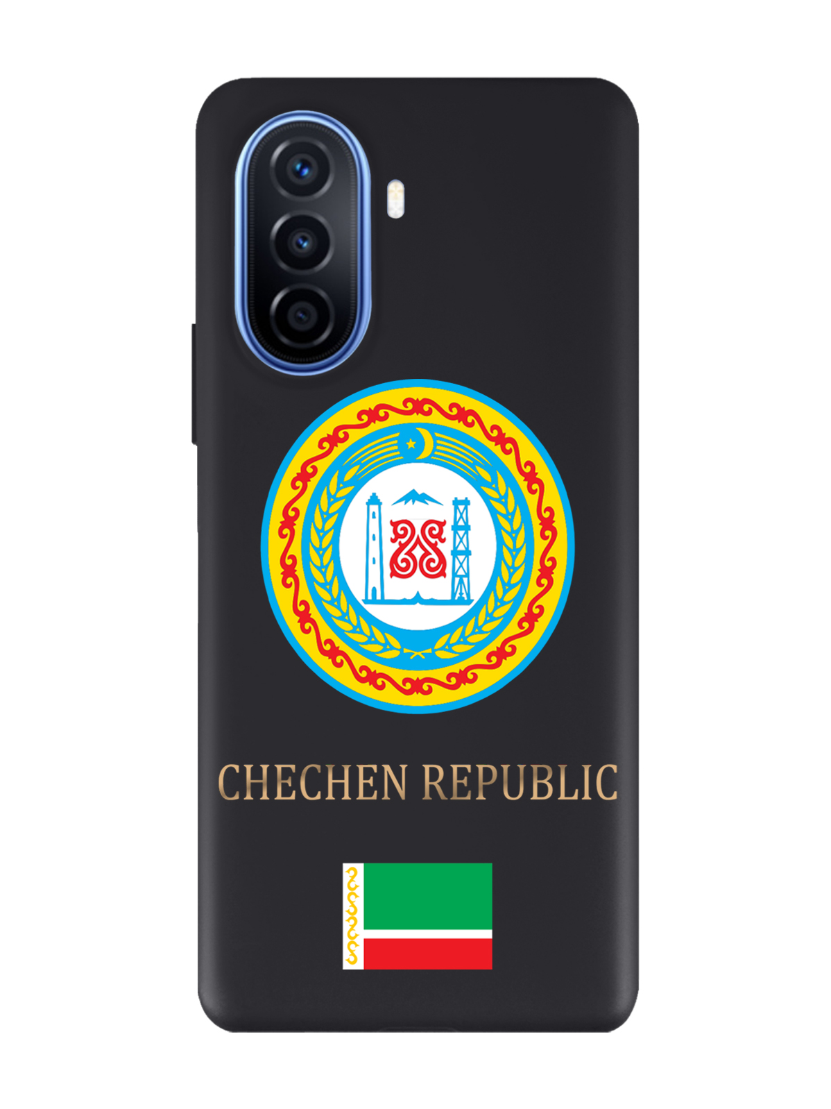 

Чехол SignumCase для Huawei Nova Y70/Y70 Plus Герб Чечни черный, Разноцветный