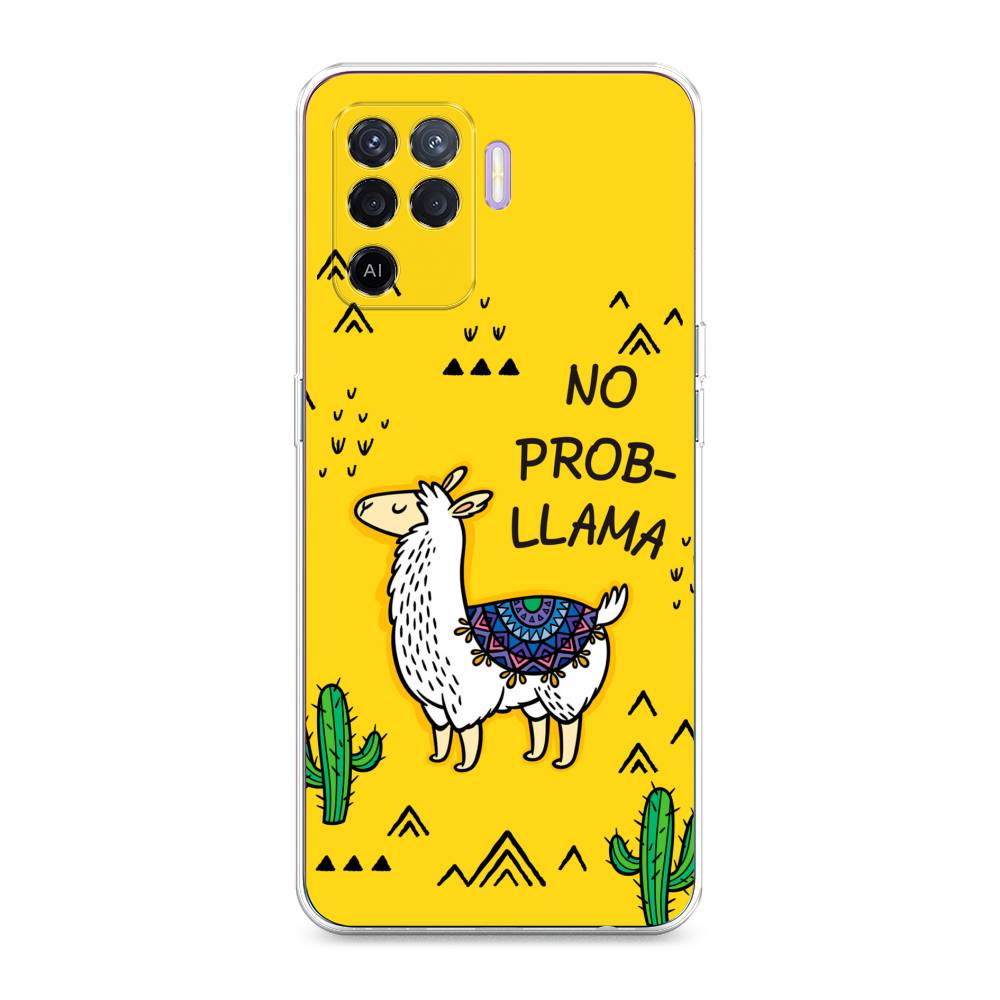 

Чехол Awog на Oppo Reno 5 Lite "No probLLama", Разноцветный, 255150-2