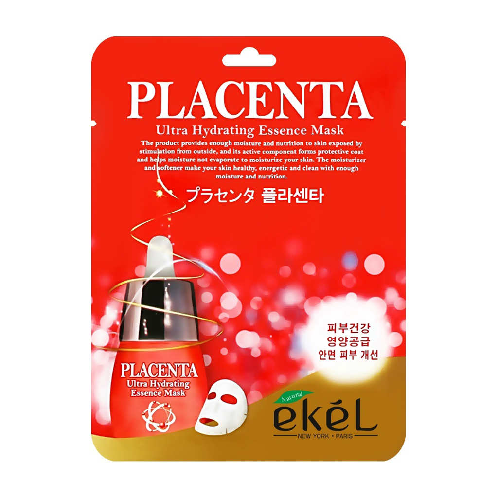 Купить Маска Ekel тканевая с экстрактом плаценты Ultra Hydrating Essence Mask Placenta 25 мл