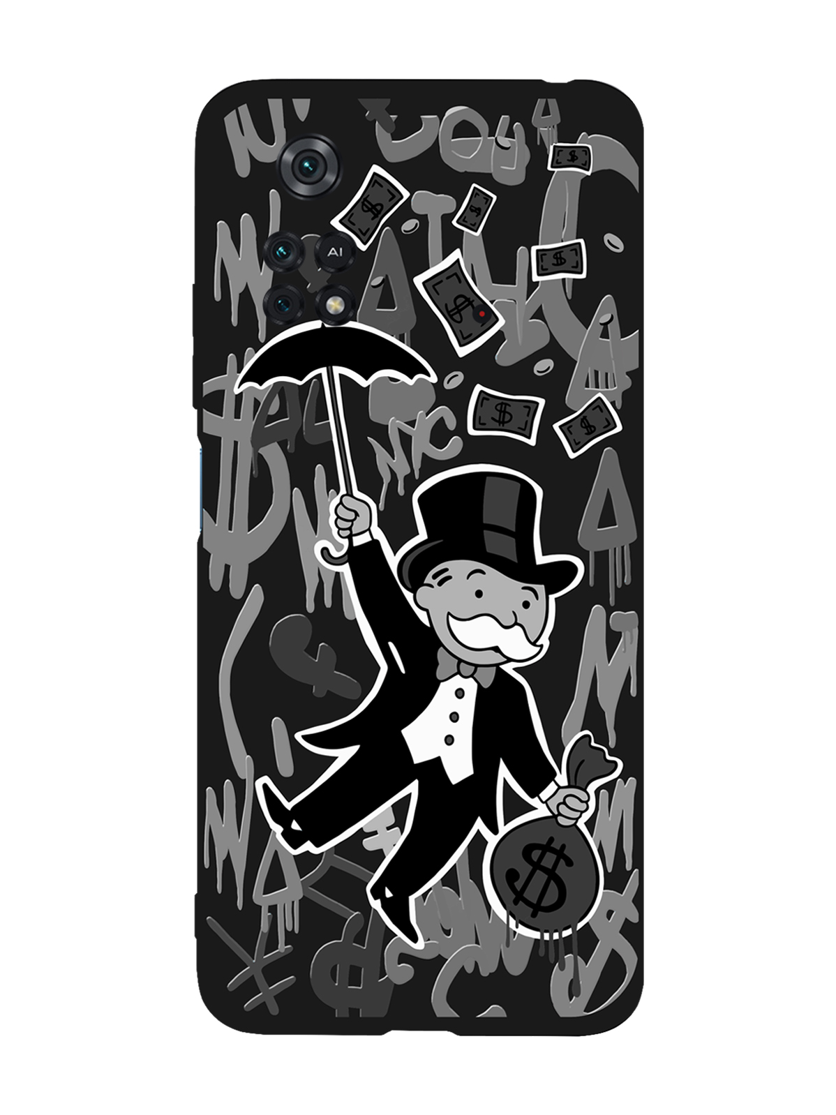 фото Чехол musthavecase для poco m4 pro 4g monopoly black edition монополия черный