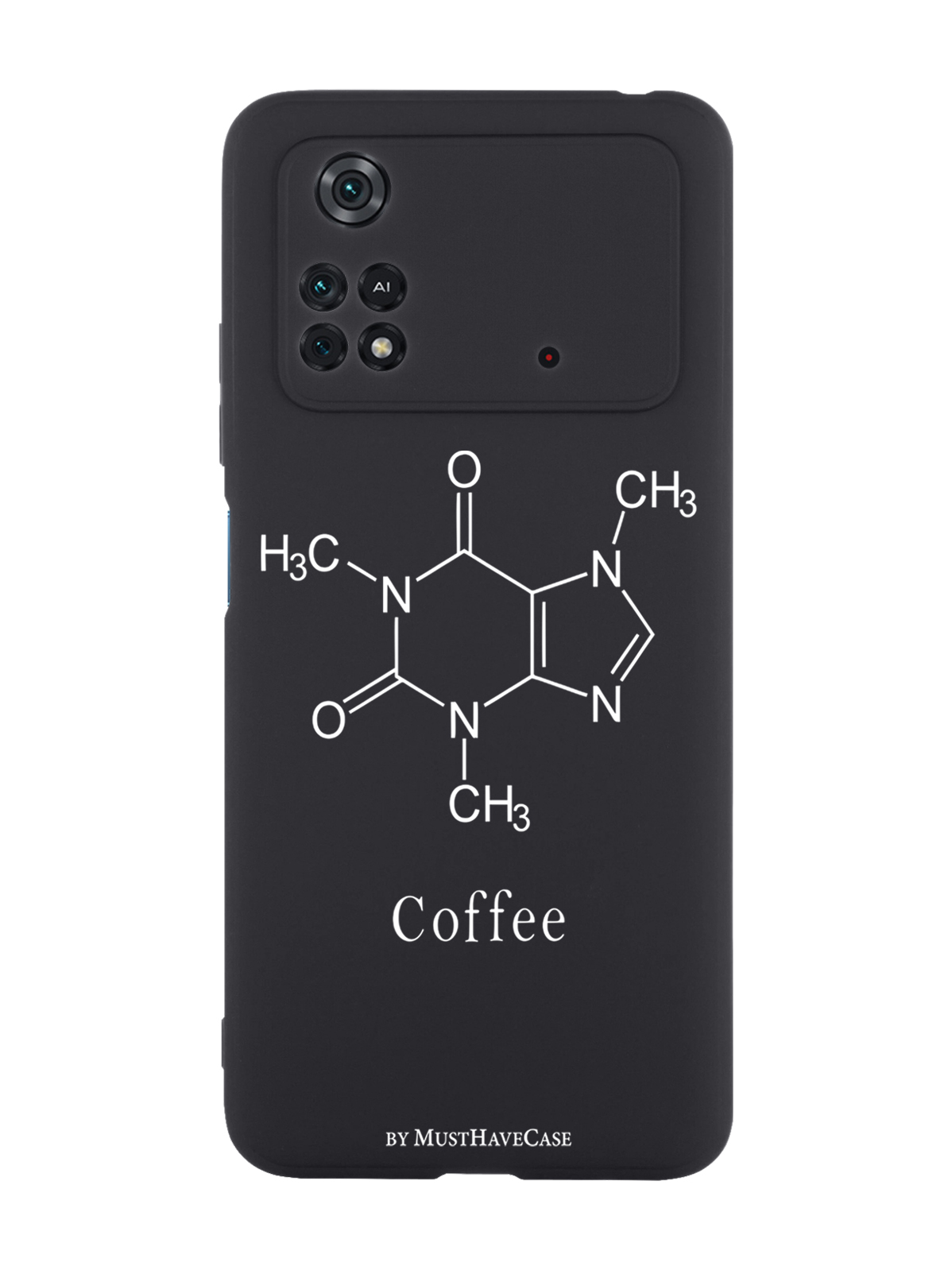 

Чехол MustHaveCase для Poco M4 Pro 4G Молекула кофе черный, Черный;белый