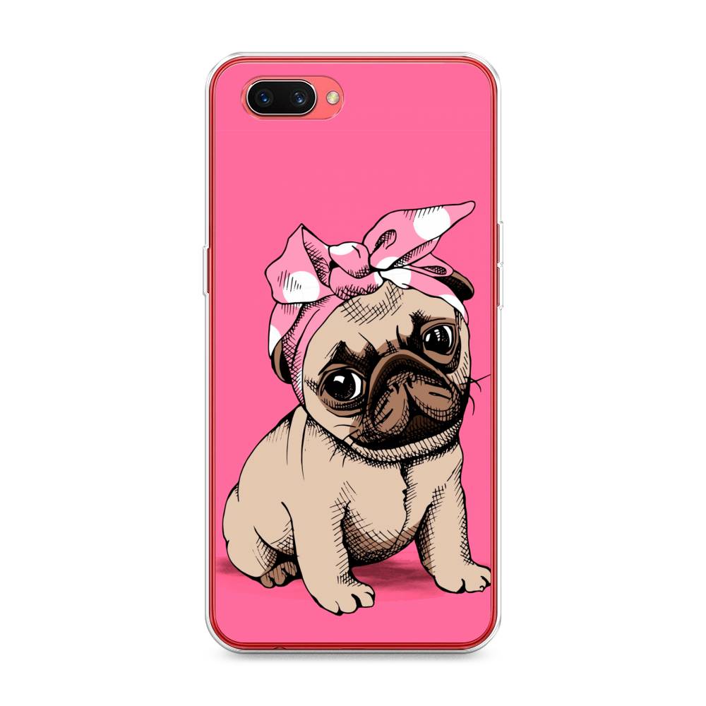 фото Чехол awog "dog pin-up" для oppo a3s