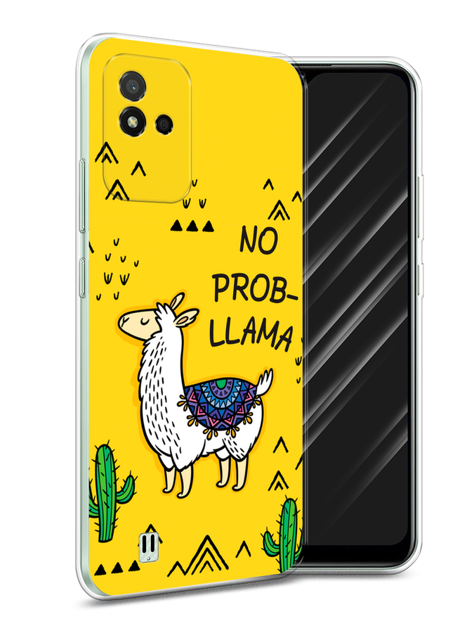 

Чехол Awog на Realme Narzo 50i "No probLLama", Разноцветный, 2510050-2