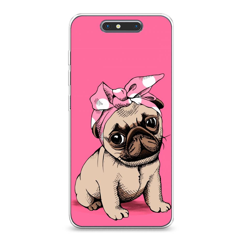 

Чехол Awog на ZTE Blade V8 / ЗТЕ Блэйд V8 "Dog Pin-Up", Разноцветный, 131250-2