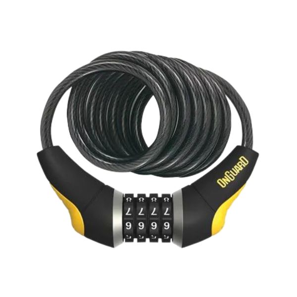 

Замок трос кодовый ONGUARD 1850*12мм с подсветкой, Черный;желтый