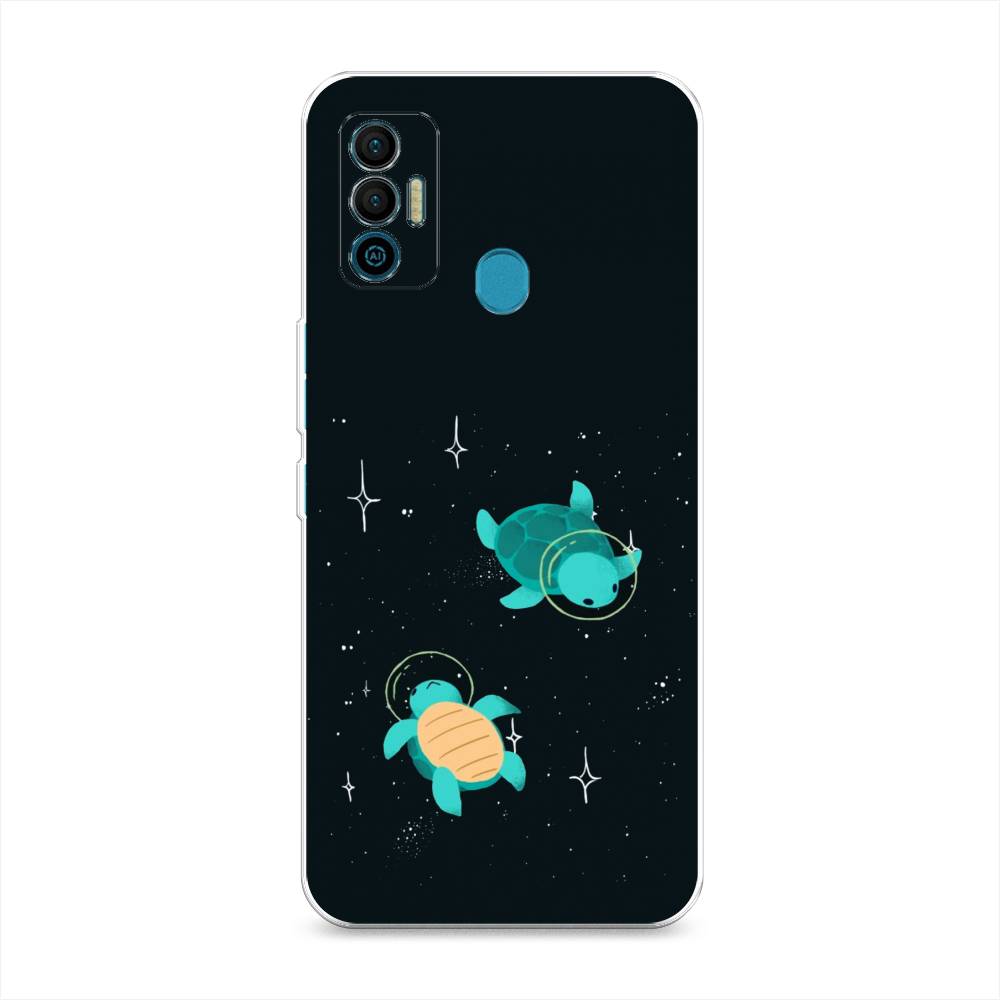 

Чехол Awog на Tecno Spark 7 "Черепашки космонавты", Разноцветный, 301050-4