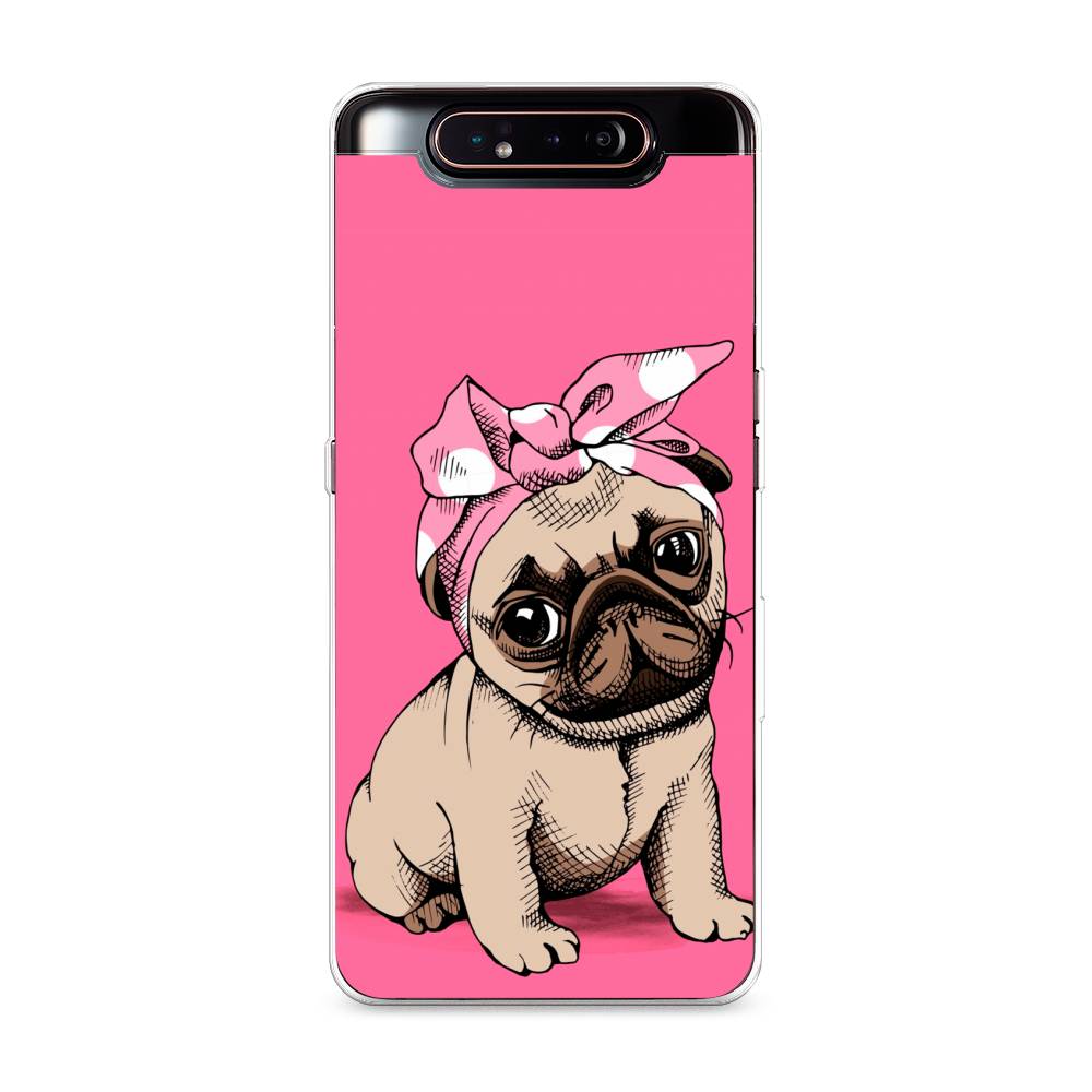 

Чехол Awog на Samsung Galaxy A80 "Dog Pin-Up", Разноцветный, 28350-2
