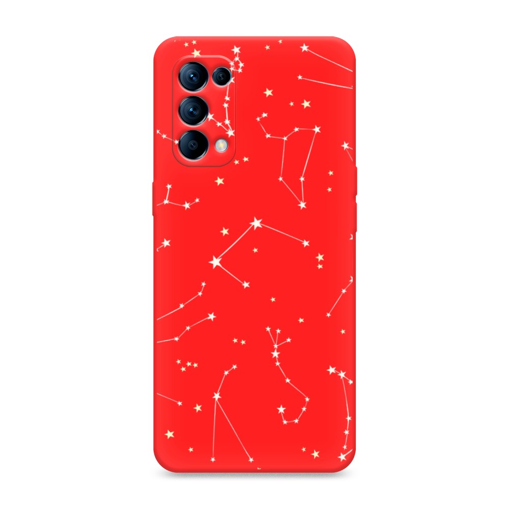 

Матовый силиконовый чехол "Созвездия" на Oppo Reno 5, 255253-1
